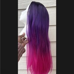 Purple and Pink Ombre Wig unbranded